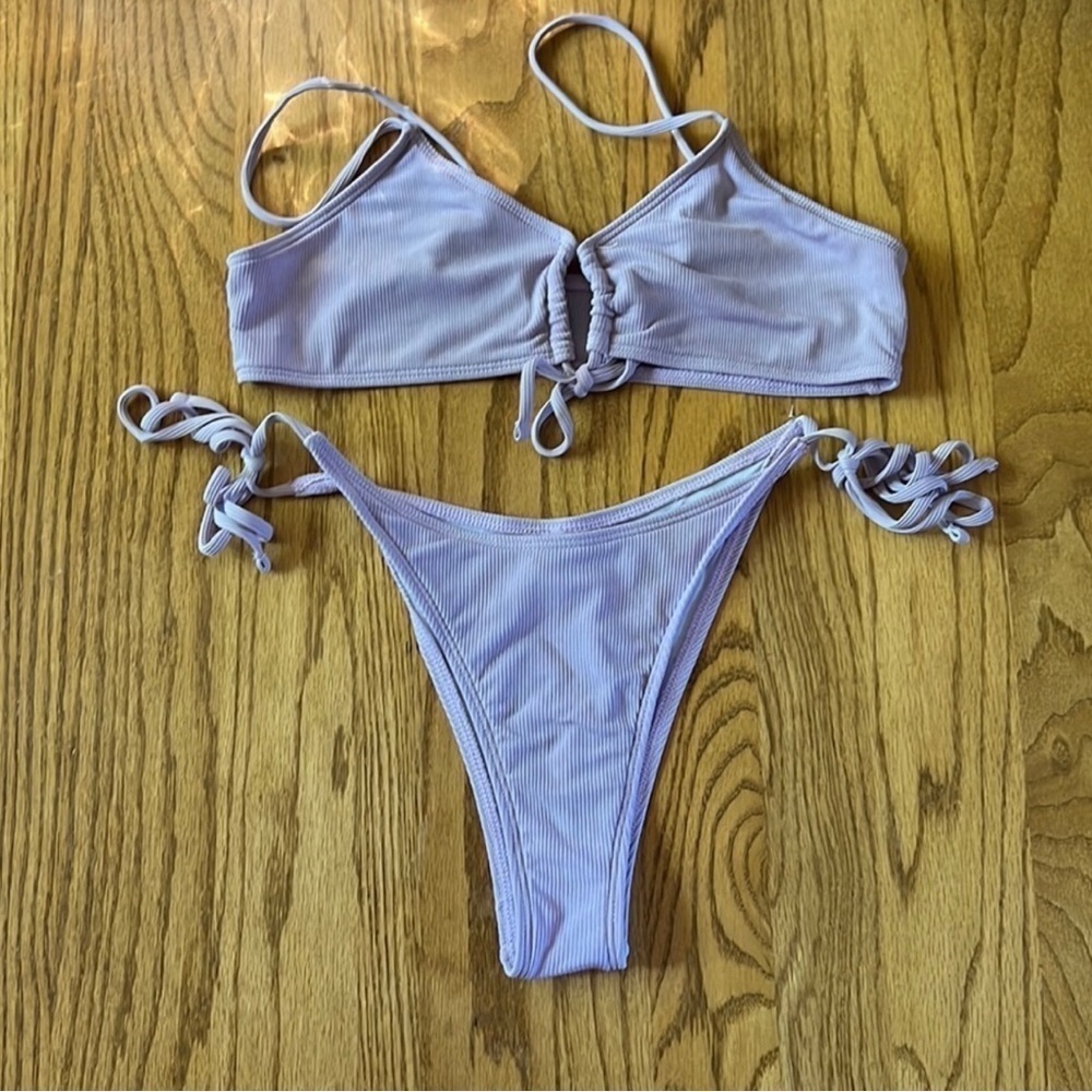 Zaful Women’s Bikini Medium Lilac Swimsuit Bathing Suit